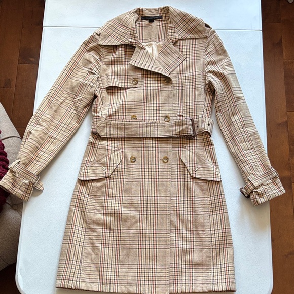 Express Plaid Trench Coat - Picture 7 of 14